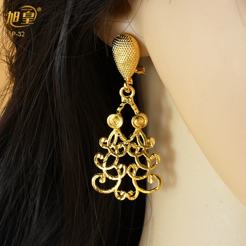 Jewelry Sets Jewelry Set Women Earrings Chain Necklace XUHUANG Ethiopian Gold Color Jewelry Set For Women Dubai Bridal Wedding Necklace And Earring Set Moroccan African Jewelry Gift