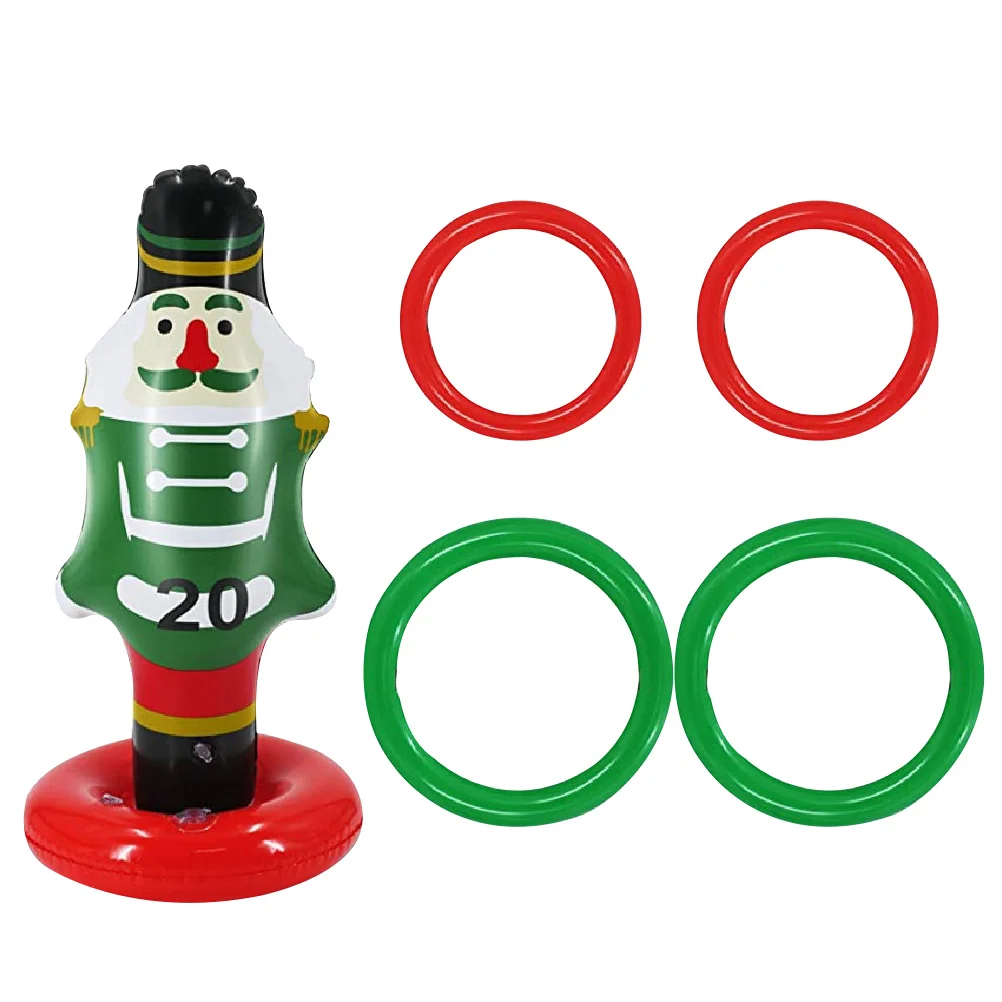 

Ring Toy Kids Outdoor Games Christmas Party Parent-child Interactive Inflatable Toss Nutcrackers Toys