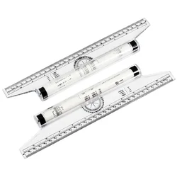 30cm Multi-purpose Angle Parallel Scroll Rolling Ruler Art Design Architect Drafting Drawing Measuring Balance Scale Template