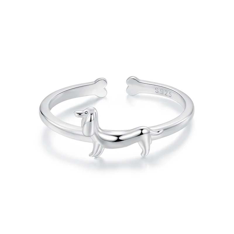 Elegant Adjustable Sterling Silver Zircon Open Ring