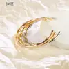 Bwise Stainless Steel Gold Color Bamboo Joint Bangles 2023 Trend Bracelet For Women Men Romantic Party Gift Fashion Jewelry 6