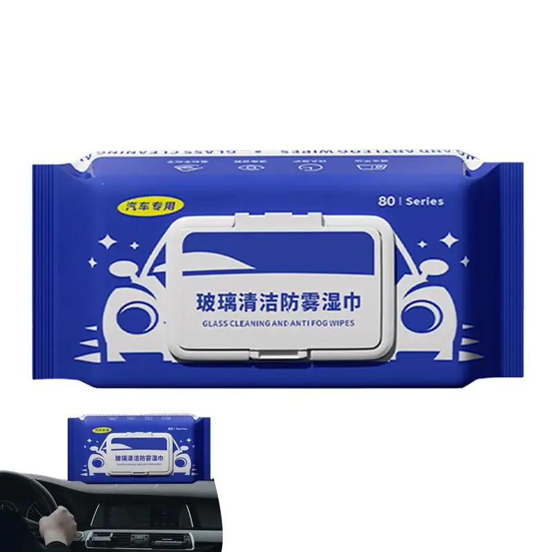 

Car Window Wipes Car Glass Cleaner Window Wipes Portable 80pcs Cleaner Wipes For Truck SUV RV Auto Glass Car Accessories