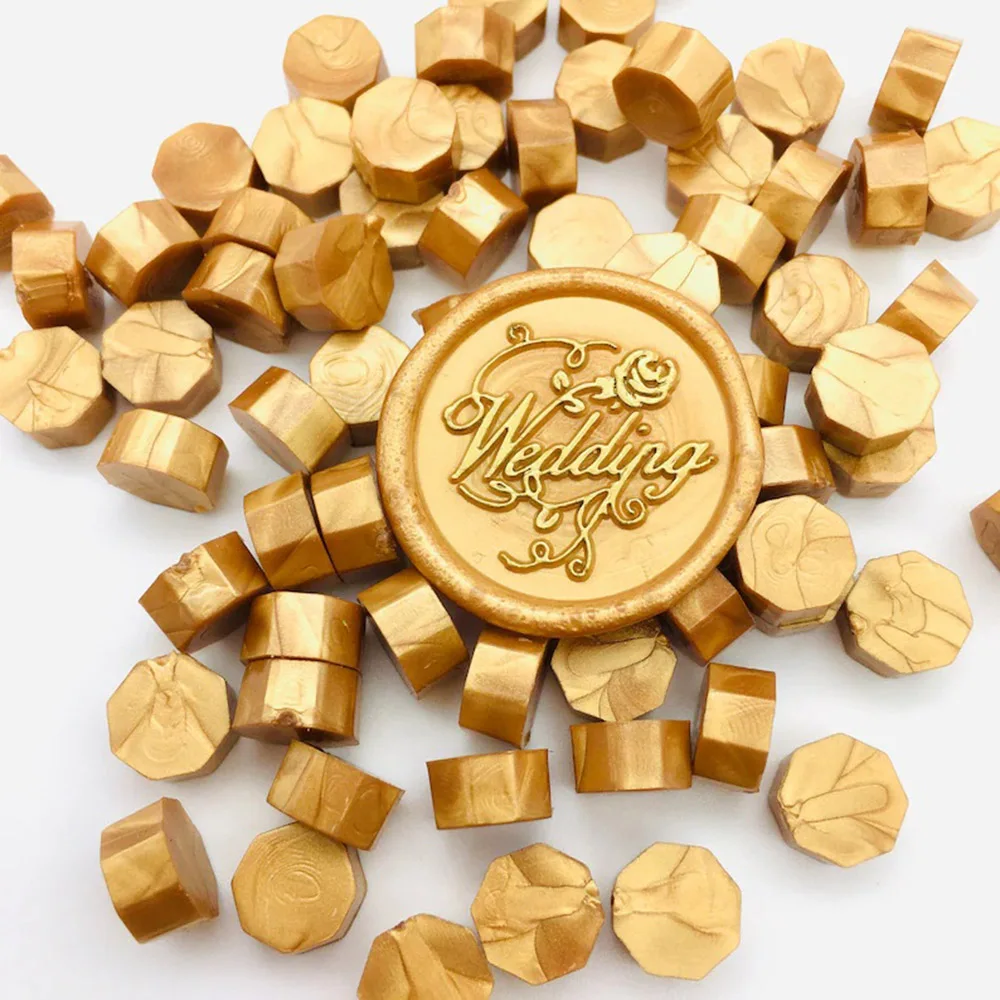 Description Picture 4 of item100PCS Retro Sealing Wax Seal Stamp Wax Beads Scrapbook Material Wedding Birthday Party Invitation DIY Envelope Craft Decoration