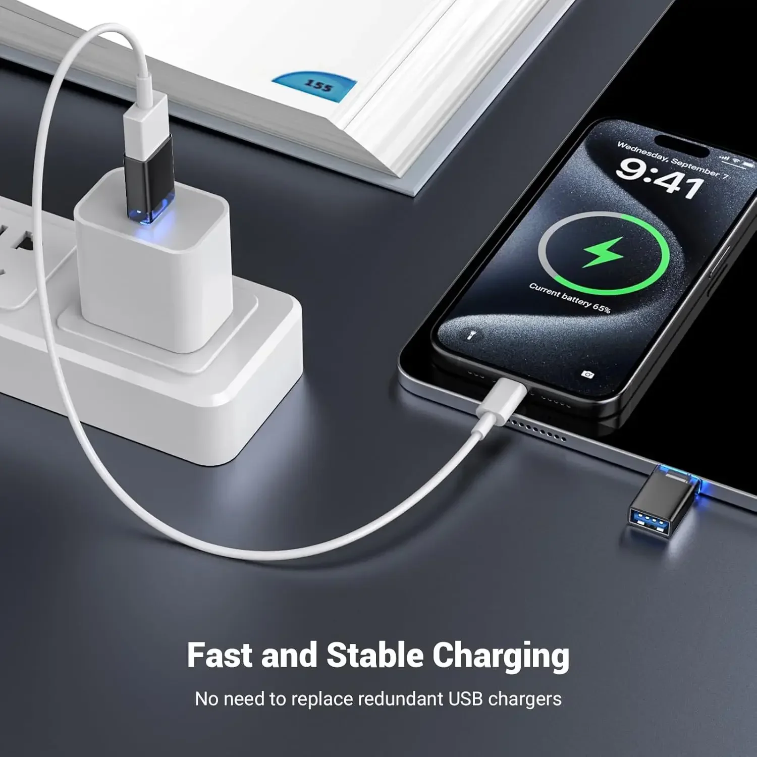 Typec Male To USB-A 3.0 OTG Data Transfer Adapter Led for Samsung Tablet Phone Connector for Xiaomi Redmi Huawei USB-C Converter