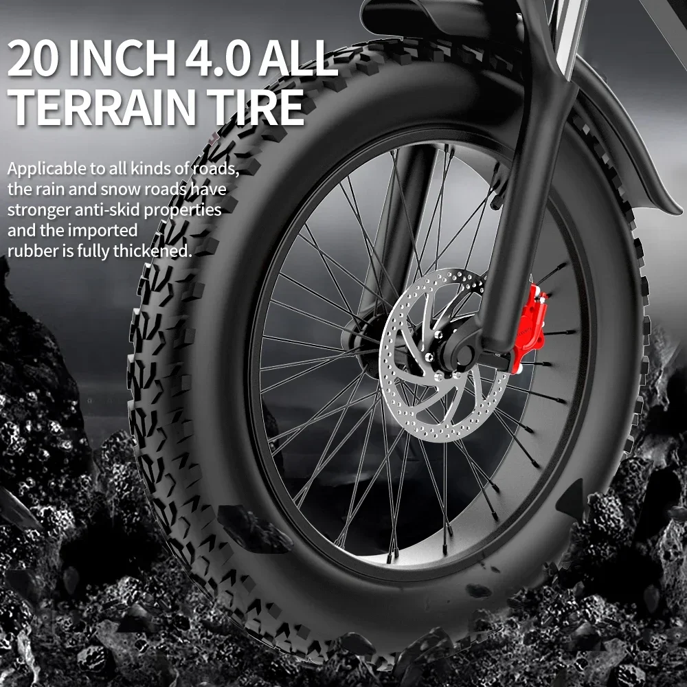 Ebike Ridstar Q20 Pro 2000W Dual Motor 40AH Dual Battery Top Speed 60KM/H 20*4Fat Tire Electric Bike Mountain Electric Bicycle