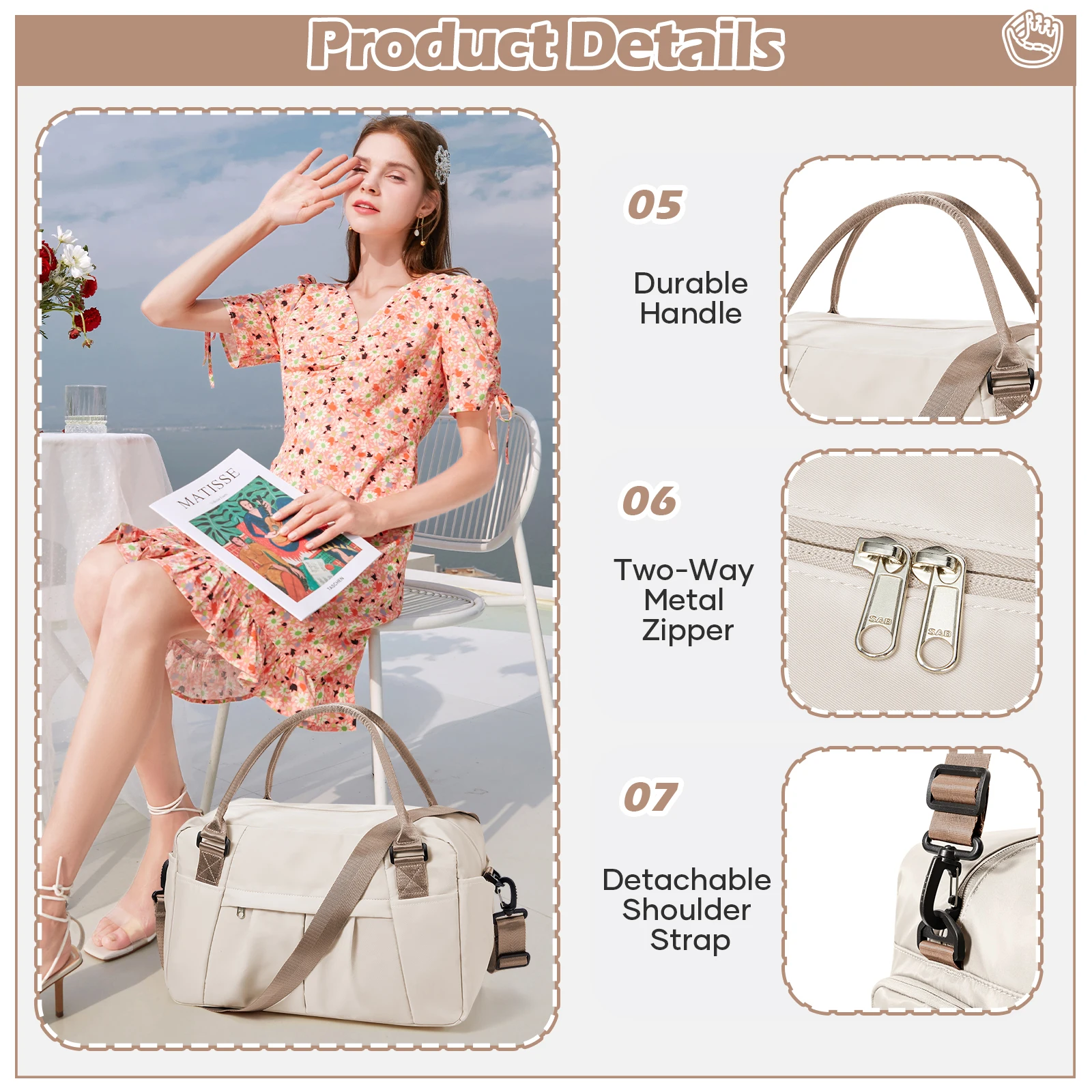 Ryanair Travel Bag 40x20x25 Cabin Bag Carry-On, Luggage for Travel tote Weekenders & Overnight Stays Storage Duffle Bag Travel