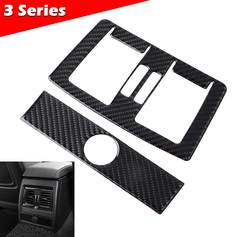 

Fit For BMW 3Series F30 F35 2013-2015 GT F34 2013-2017 Rear Seat Air Vent Panel Trim Back Outlet Real Carbon Fiber Sticker Cover