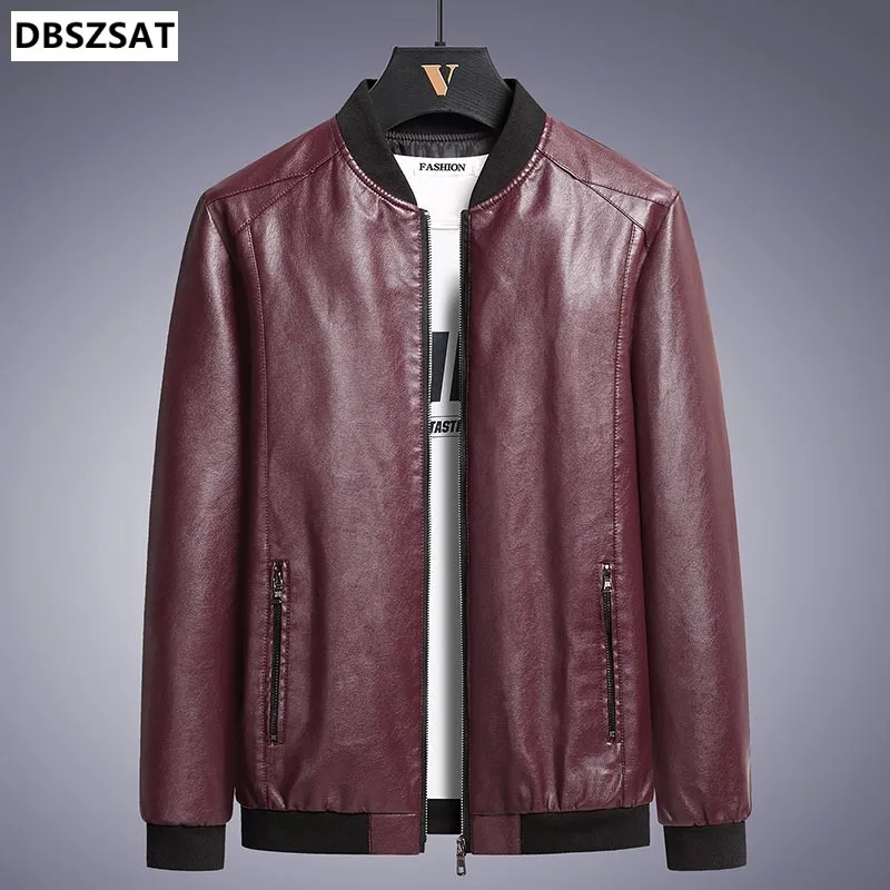 

Мужская мотоциклетная куртка из искусственной кожи, повседневная винтажная куртка на молнии с карманами, байкерская куртка, 2023