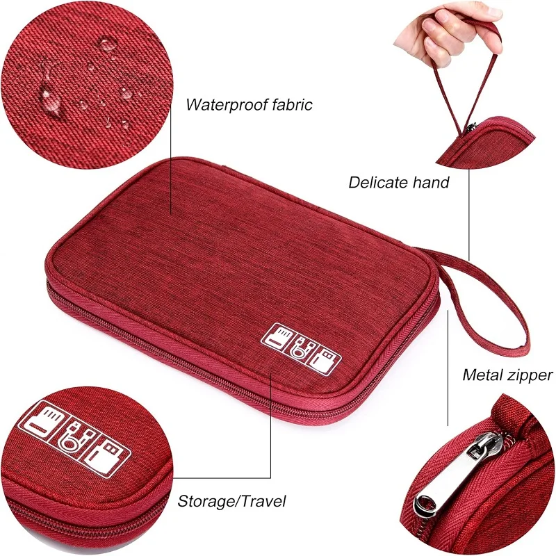 Electronics Organizer Bag Travel Waterproof Carrying Pouch Bag Universal Cable Organizer Electronics Storage Bag Accessories - 4