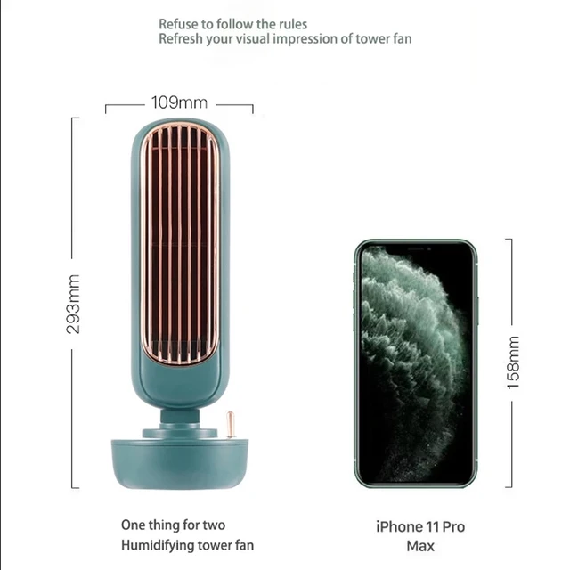 Air Cooler Ventilátor Multifunkcionális Asztali Csendes Kondicionáló Párásító Otthoni Iroda Usb Levél Nélküli Hűtőventilátor Háztartási Termékek - Image 5
