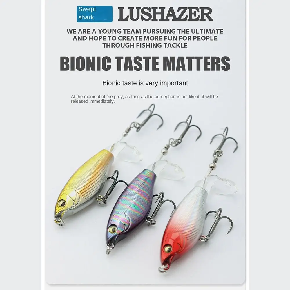 

6.5g/8cm Surface Bait Propeller Warbler Hardbait Bass Fake Bait Popper Topwater Fish Lure 12g/9cm Artificial Bait Rotating Tail