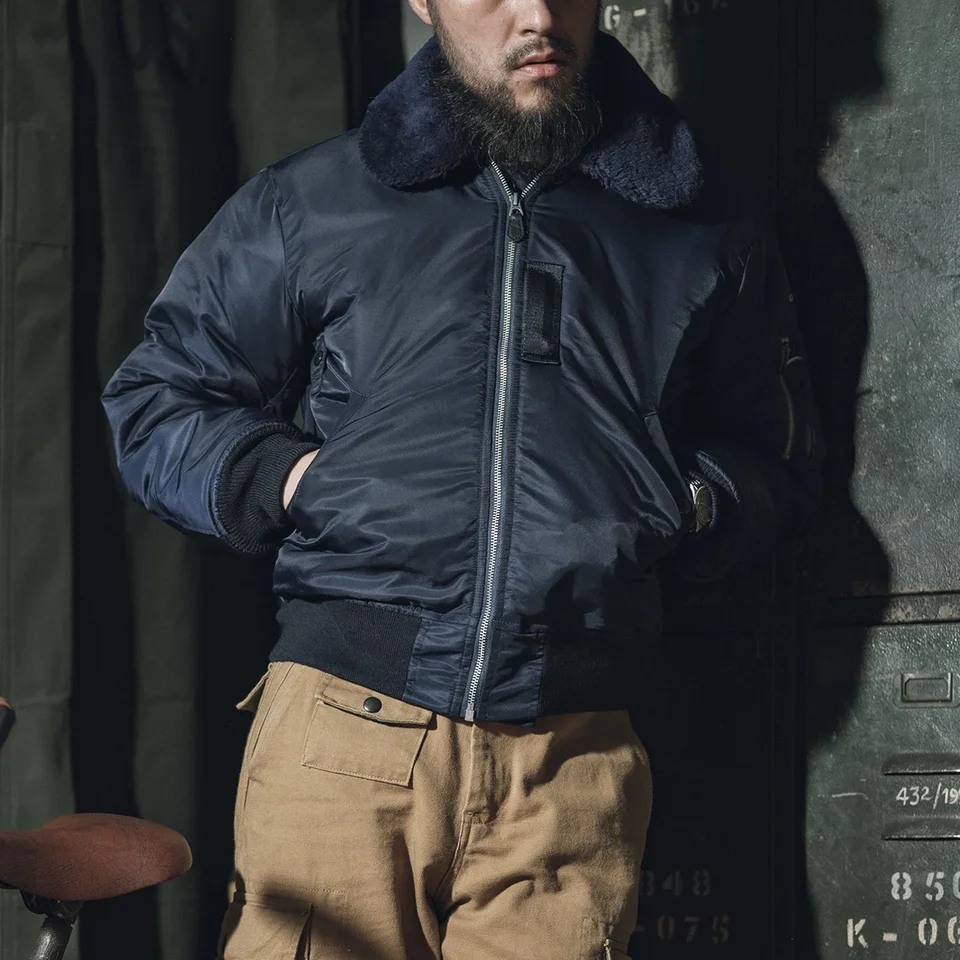 Robuust Bronson B-15C Flight Jacket jaren 1950 bontkraag