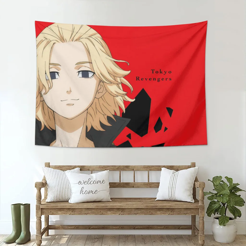 Anime-Tokyo-Revenger Fabric Tapestry    for Wall Bedroom Room Decorating Items