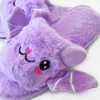 Halloween Bat Slippers Cute Bat House Slippers Non-Slip Plush Bat Slippers Comfortable Fluffy Open Toe Slides for Autumn Winter 6