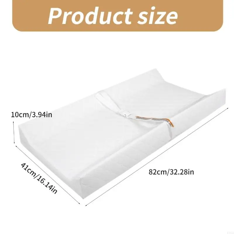 32x16inch Changing Diaper Mat Baby Diaper Changing Table Pad Fastening Strap Dresser Top