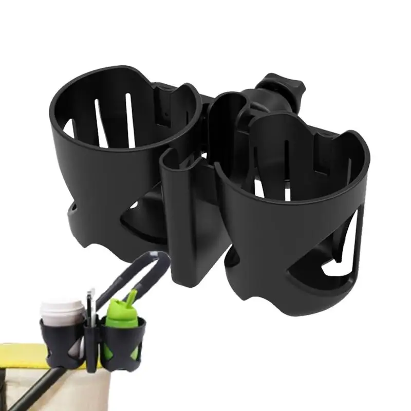 

Baby Stroller Cup Rack With Phone Holder 360 Rotatable Adjustable Multi-functional Grocery Cart Cup Holder For Scooter