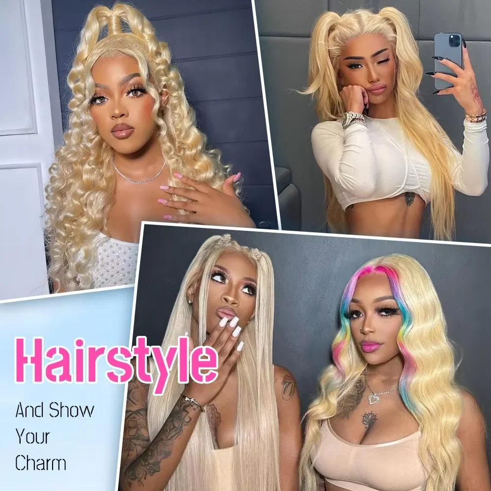 13x6 Body Wave Transparent HD 30 46 Inch 613 Honey Blonde Lace Frontal Human Hair Wig 200 Density Brazilian 13x4 Lace Front Wig 2