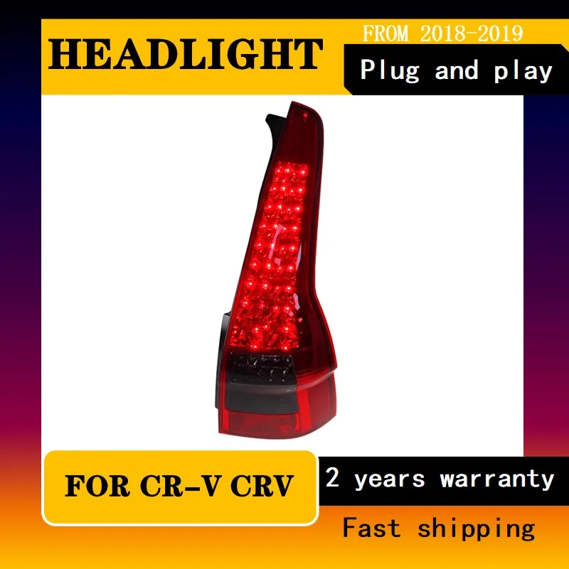 

Автомобильный Стайлинг для Honda CR-V LED Tail светильник 2007-2012 CRV, стоп-сигнал, тормозной сигнал, DRL, задние автомобильные аксессуары