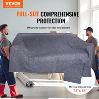 VEVOR 12/24 Packs Moving Blanket Recycled Cotton Heavy Duty Packing Shipping Mover Pads for Protect Furniture Floors Appliances 2