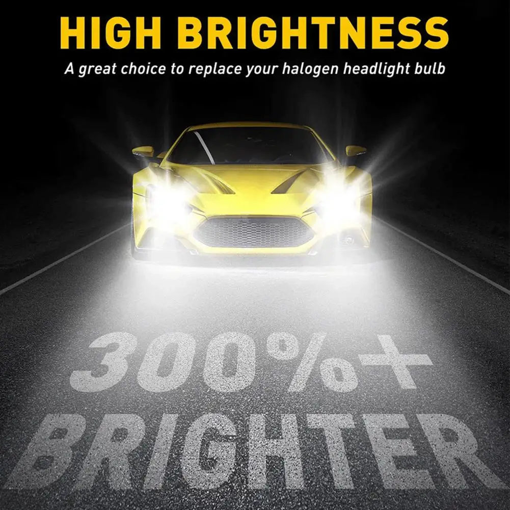 고휘도 LED 헤드라이트 전구, 10000 루멘 필수, 범용 H7 오토바이 자동 헤드램프 전구 교체 액세서리, 2 개