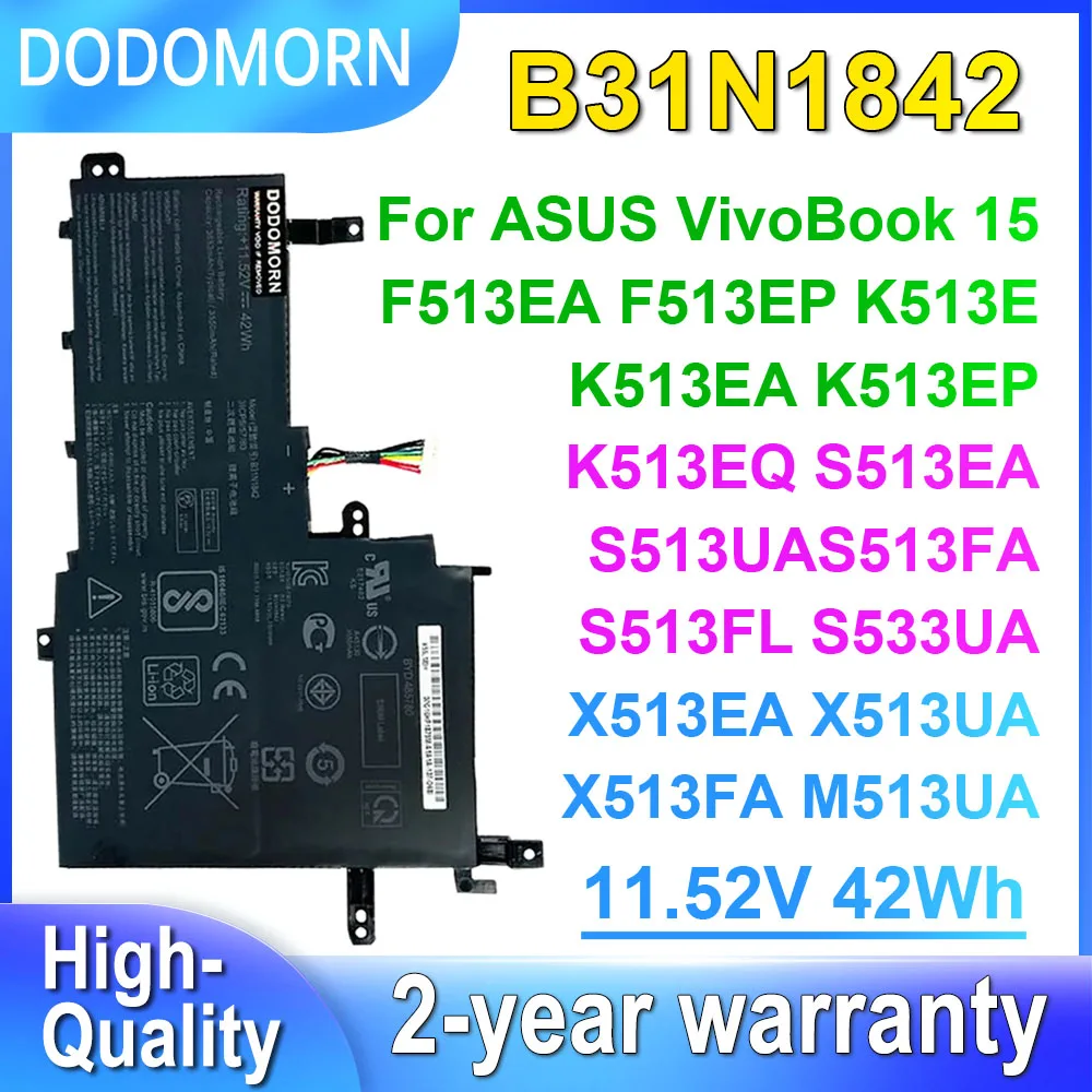 B31N1842 Battery For ASUS VivoBook 15 X513EA K513EA S513EA S531FA