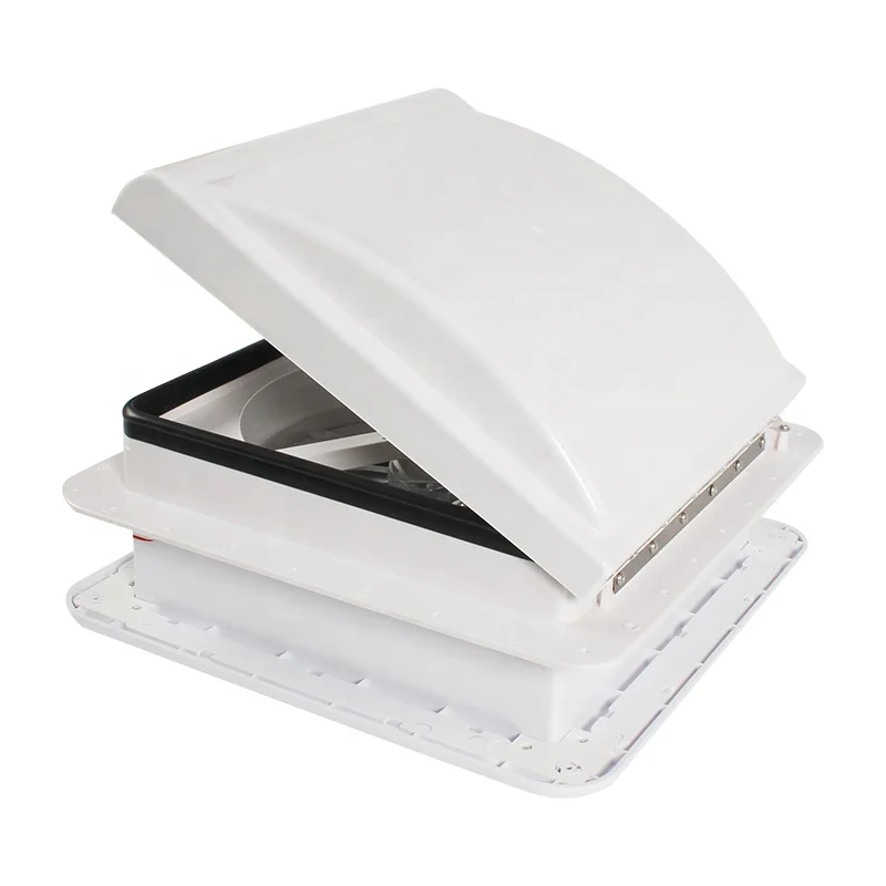 

420mm 14'' Caravan Skylight Electric Control with LED Light and Touch Panel 12V motorhome rv roof vent fan camper