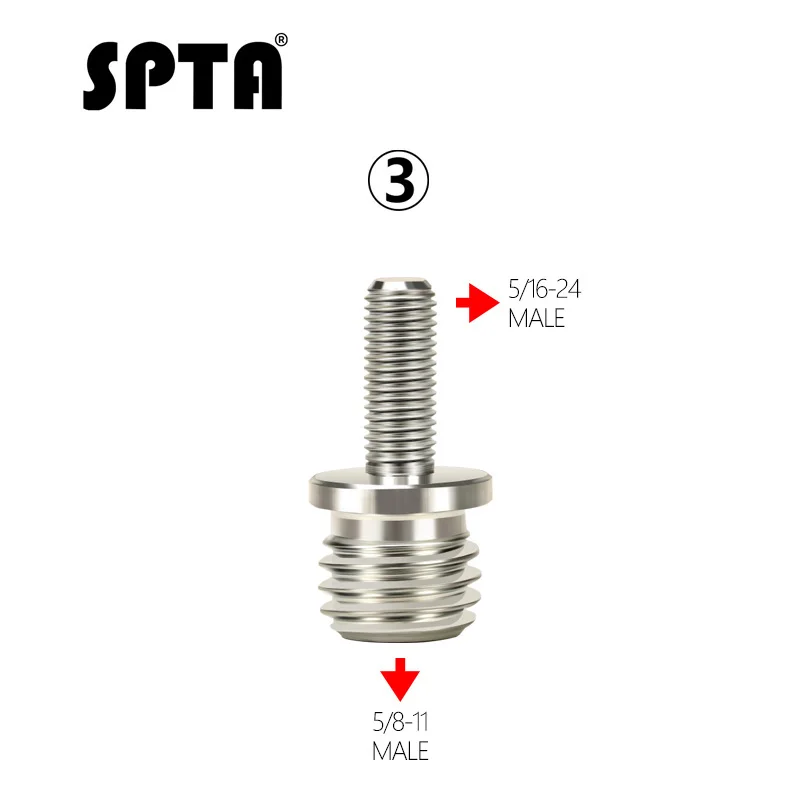 Drill Adapter For Polishing SPTA M14 to M16 to 5/8 5/16-24 Angle Grinder Thread Adapter Interface Connector Converter for Rotary Polisher Electric Drill