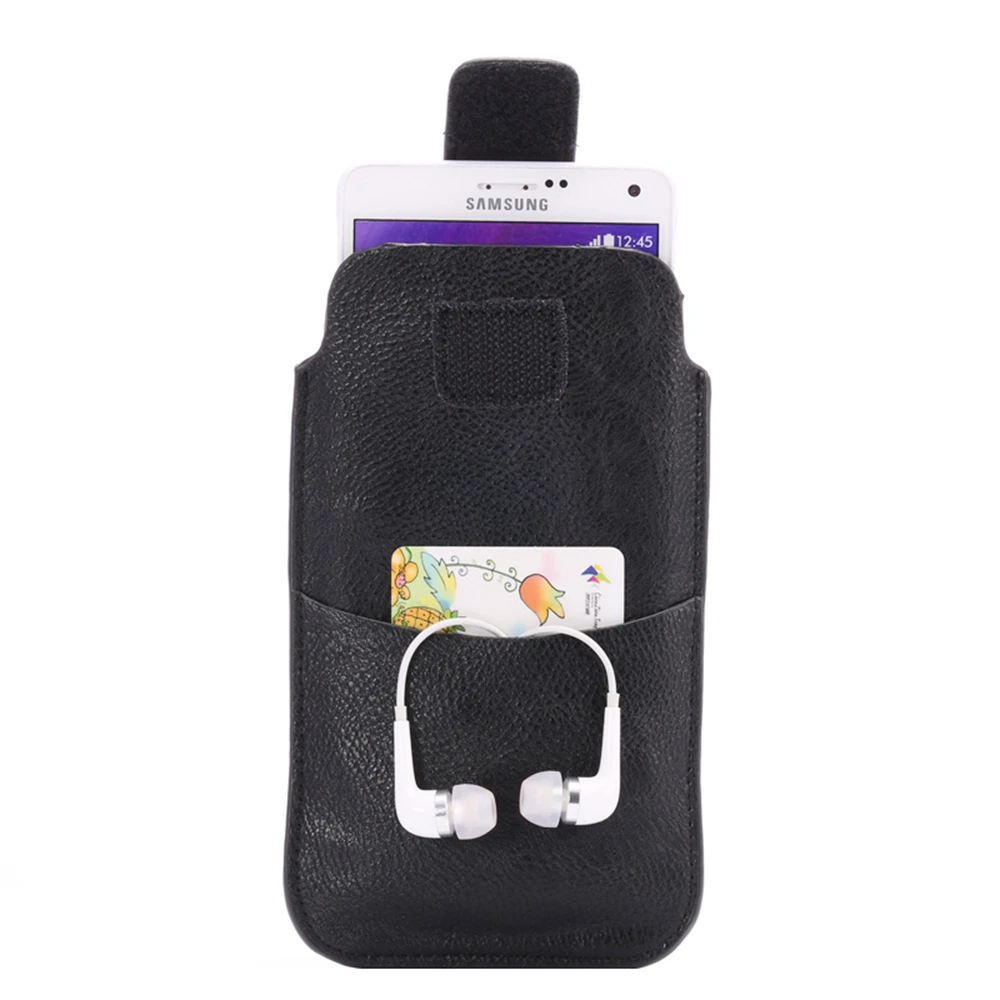 Premium Universal Leather Case with Belt Clip and Card Slot