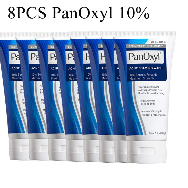 

8pcs PanOxyl Acne Facial Foaming Wash Benzoyl Peroxide 10% Maximum Strength Antimicrobial Cleanse and Unclog Pore Deep Skin Care