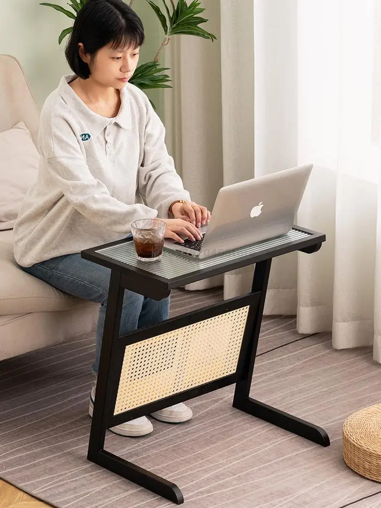Side Table Small Coffee Table Bedside Sofa Side Cabinet Changhong Glass Square Tea Mini Corner