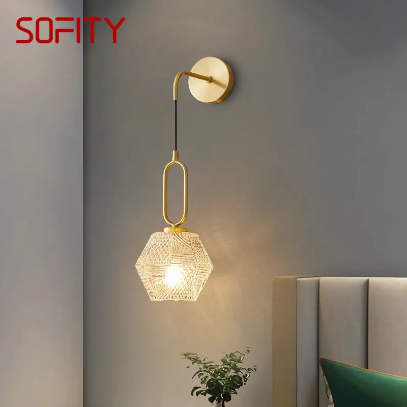 

ANITA Modern Copper Wall Sconce Lighting LED Gold Brass Beside Lamp Classic Creative Decor for Home Bedroom Corridor