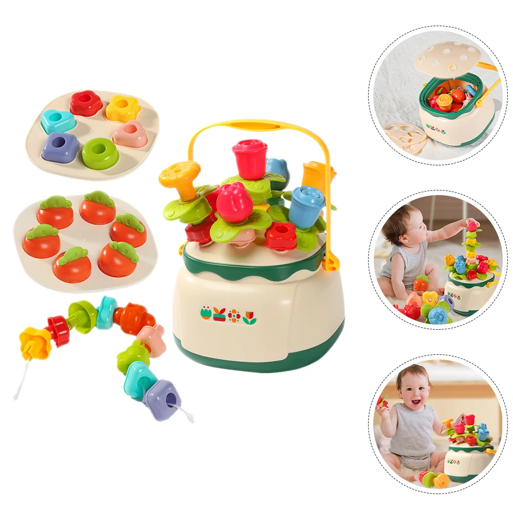 

1 Set Montessori Flower Basket Stacking Educational Toy Preschool Learning Fine Motor Skills Game