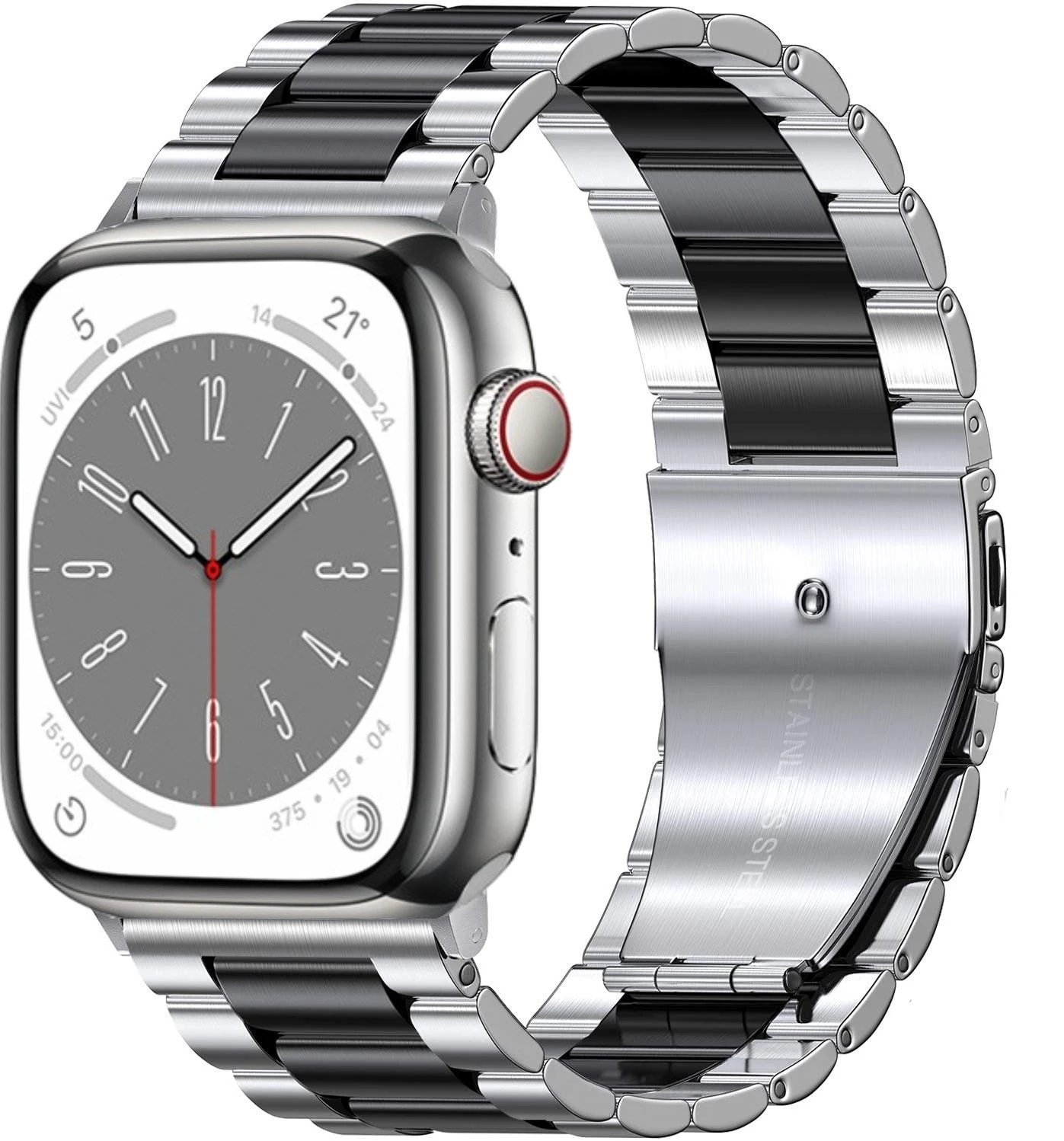Premium Stainless Steel Metal Watch Strap - Elegant Bracelet Band
