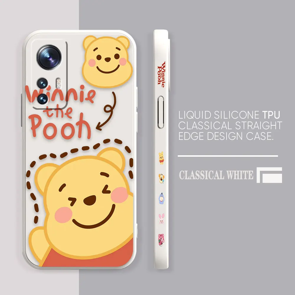 thumbnail image 1 of Case For Xiaomi 13 12 12S 11 11T 10 10S 9 9SE 8 Pro Ultra Lite Colour Simple Liquid Silicone Case Anime Winnie Pooh And Piglet, 1 of 5