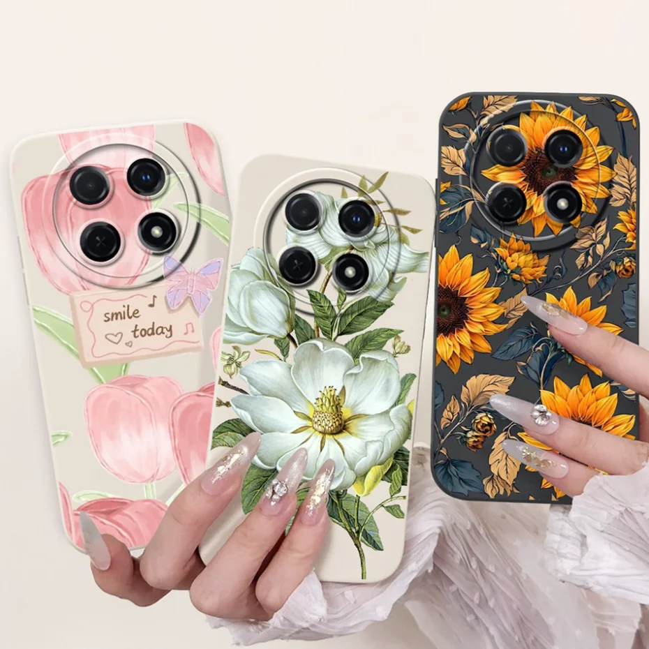 Soft Silicone Shockproof Phone Case - Beautiful Floral Design