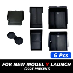 Enhanced Console & Armrest Storage Box with Non - slip Mat and Watercup Holder (6in1)