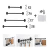 Kitchen Rail Rack with 1Hooks, Utensil Rack Wall Mounted, ing Utensil Holder for Utensils Set and Cookware Black 2
