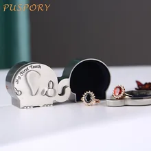 

Newborn Teeth Storage Box Exquisite Simple Elephant Baby Teeth Lanugo Hair Collection Box Metal Small Size Gift Box To Children