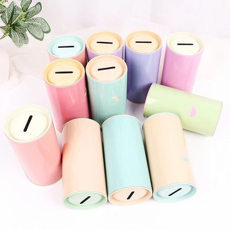1PC Tinplate Round Animal Color Piggy Bank Metal Coin Home Decoration Money Box_voghion.com