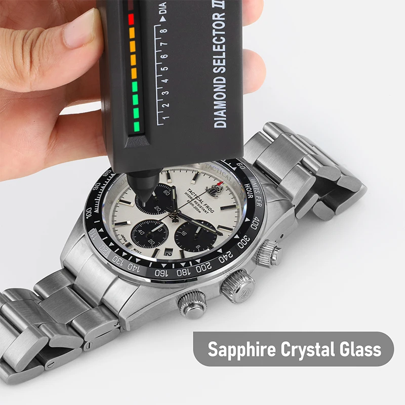 Tactical Frog Watch For Men 41mm Chronograph VS75A Solar Quartz Movement Sapphire C3 Luminous 200M Waterproof Men's Watch 2