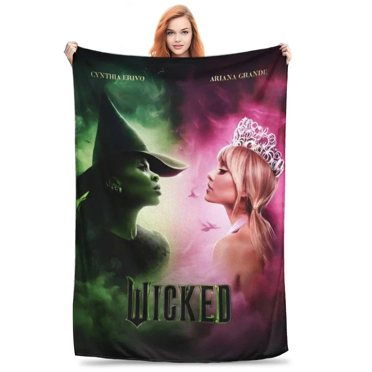 Wicked Musical Movie Soft Flannel Throw Blanket for Bed Sofa Travel Office Car - Home Decor Birthday Gift 5
