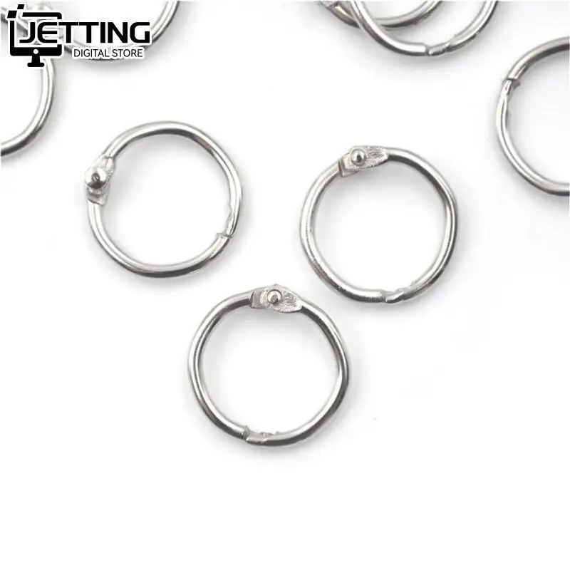 Staple Book Binder 20mm Outer Diameter Loose Leaf Ring Keychain Circlip Ring 50Pcs/lot metal ring binder metal binder ring book binding supplies loose leaf binder clips