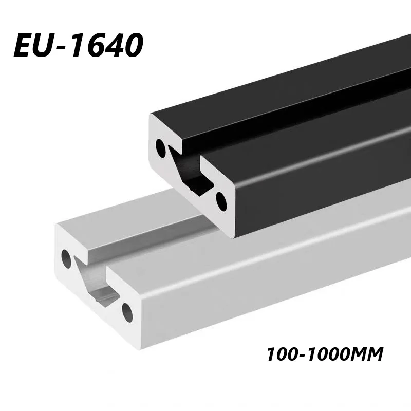 1PCS EU มาตรฐาน 1640 อลูมิเนียมโปรไฟล์ Extrusion ความยาว 100-1000 มม.Anodized Linear Rail สําหรับ CNC 3D เครื่องพิมพ์ปรับแต่งความยาว 1