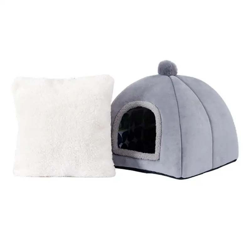 

Pet House Kennel Bed | 2-In-1cat Tent Cave Bed | Dog Nest Sleeping Bag | Soft Microfiber Bed Cat Cave House For Cat And Puppy