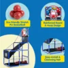 Arcade Basketball Game Set with 4 Balls and Hoop for Kids Old Indoor Outdoor Sport Play Basketball Game Toys Gifts for Toddlers 5