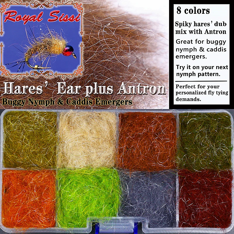 8 Confezioni Di Dubbing In Pelo Di Coniglio – Tigofly – Materiale Per Fly Tying – Mosche Ninfee E Umidi