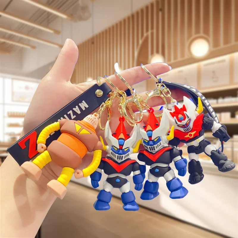 Anime Mazinger Z Keychain Cartoon Doll Keyring Ornament Robot Grendizer Key Chain Car Pendant Kids Birthday Gifts key chain