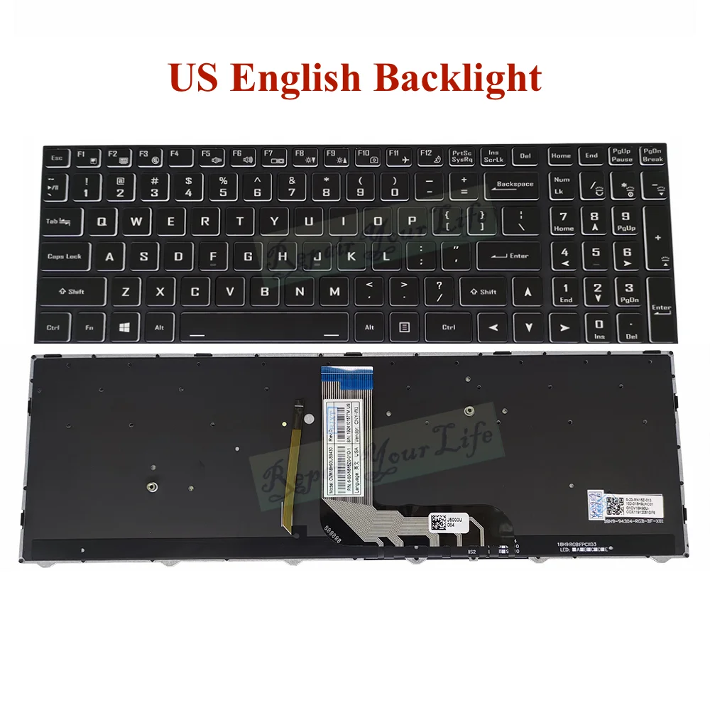 Notebook pc Eua ru Russo Inglês Teclados Backlight para Gigabyte G5md Ax201ngw G5gd G7md G7gd G5kc G7kc Gaming Laptop Parts - Imagem 6