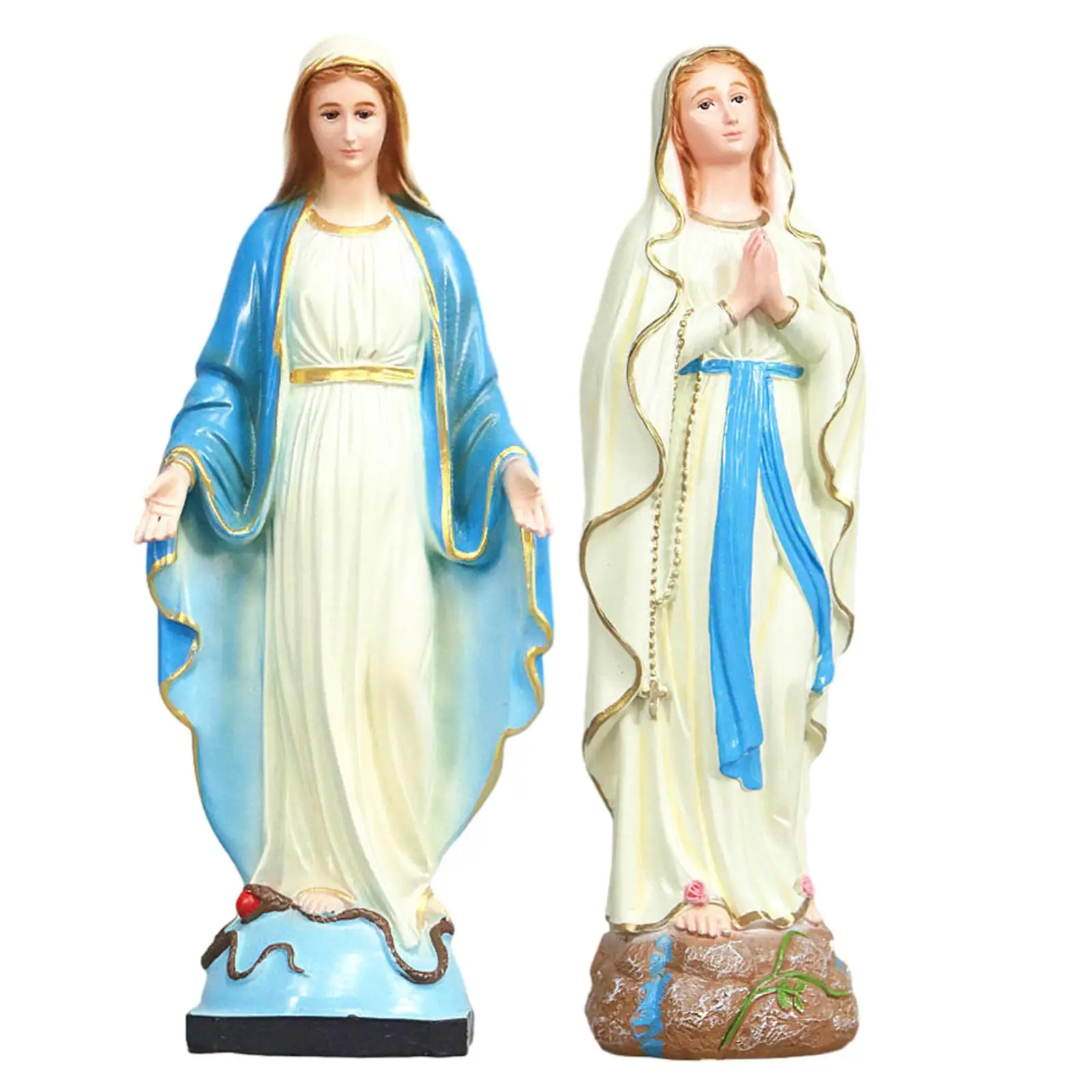 

Virgin Mary Statue Decorative Religious 11.81'' Collection Artwork Religious Sculpture for Home Living Room Car Church Desk