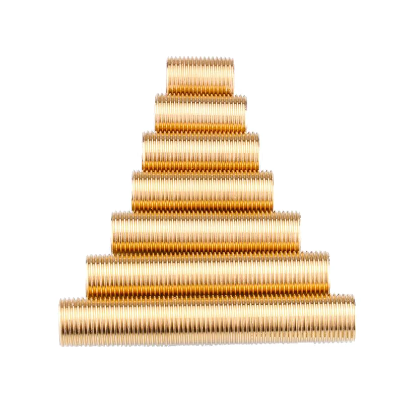 Pipe Fitting 1/8" 1/4" 3/8" 1/2" 3/4" 1" BSP Male Thread Brass Full Thread Long Nipple Pipe Fitting Connector Adapter hose pipe fitting pipe fitting water pipe fitting